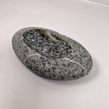 White lined Spotted Soap Dish - Riverstone