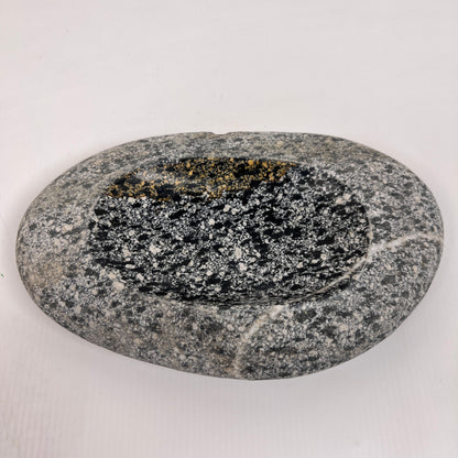 White lined Spotted Soap Dish - Riverstone