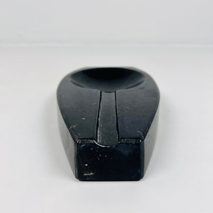 Curved Marble Ash Tray - Black