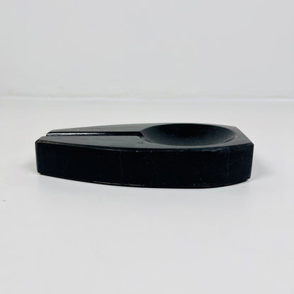Curved Marble Ash Tray - Black