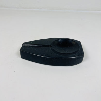 Curved Marble Ash Tray - Black