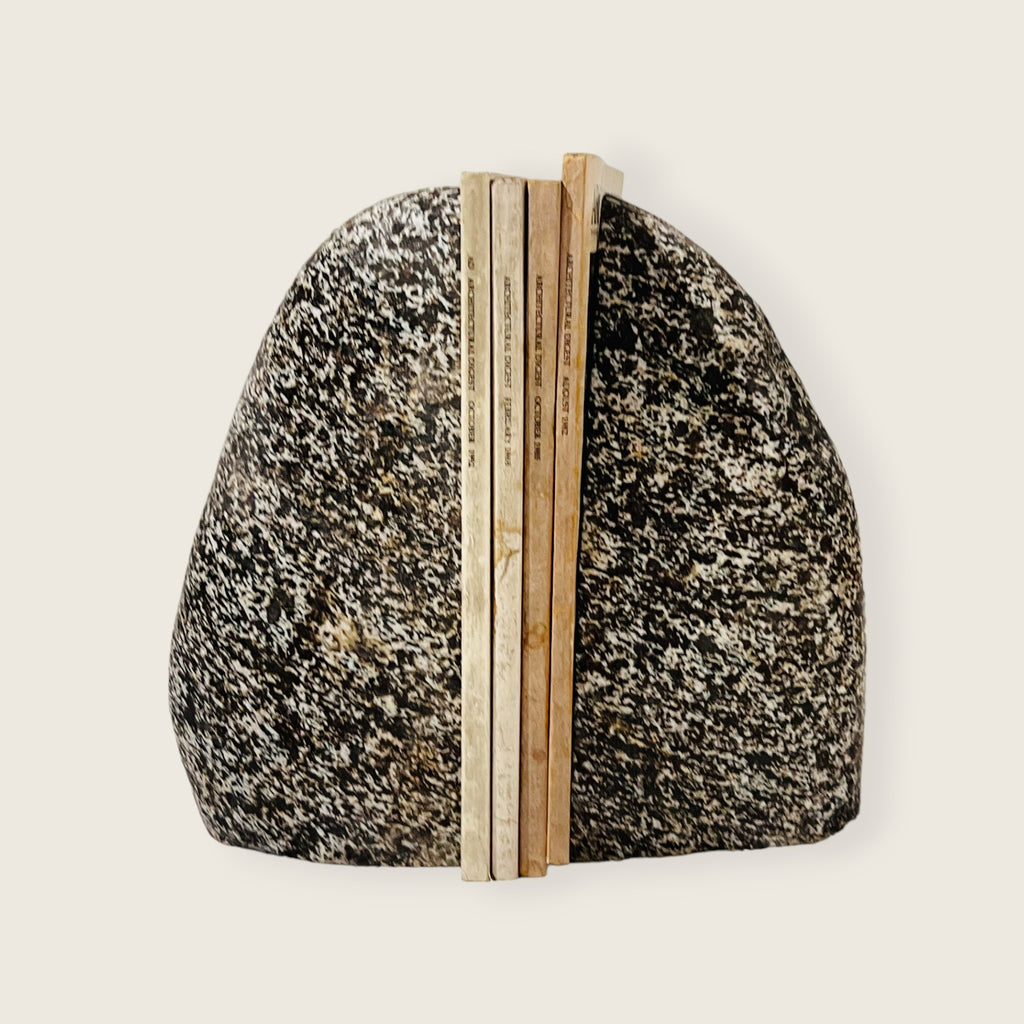 Black Dotted Riverstone Bookend