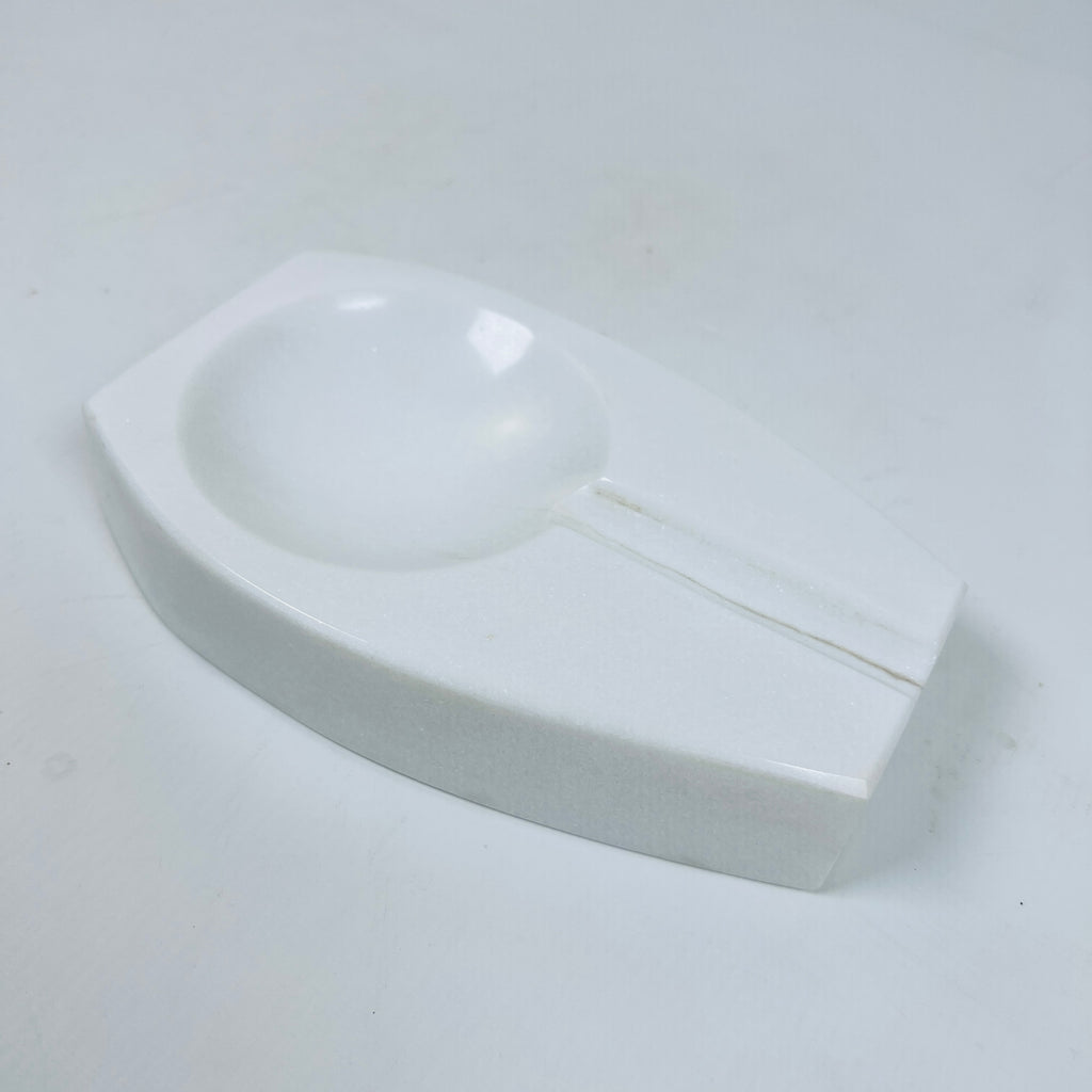 Marble Opaque White  Ash Tray