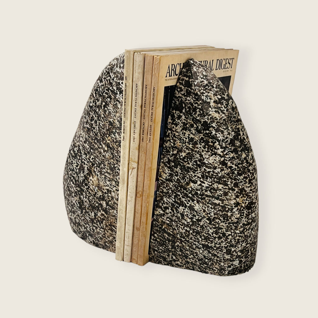 Black Dotted Riverstone Bookend