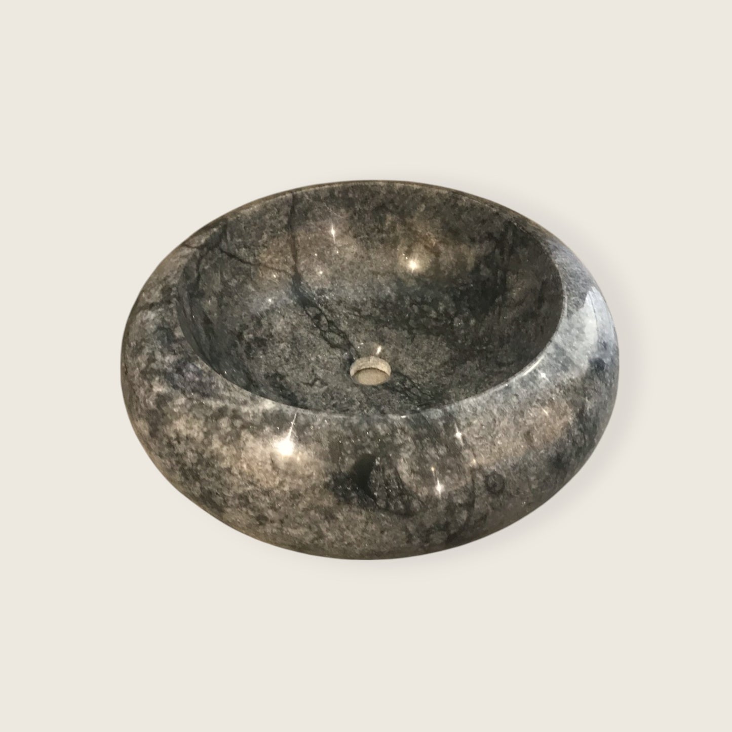 Silk Blue Marked Stone Basin
