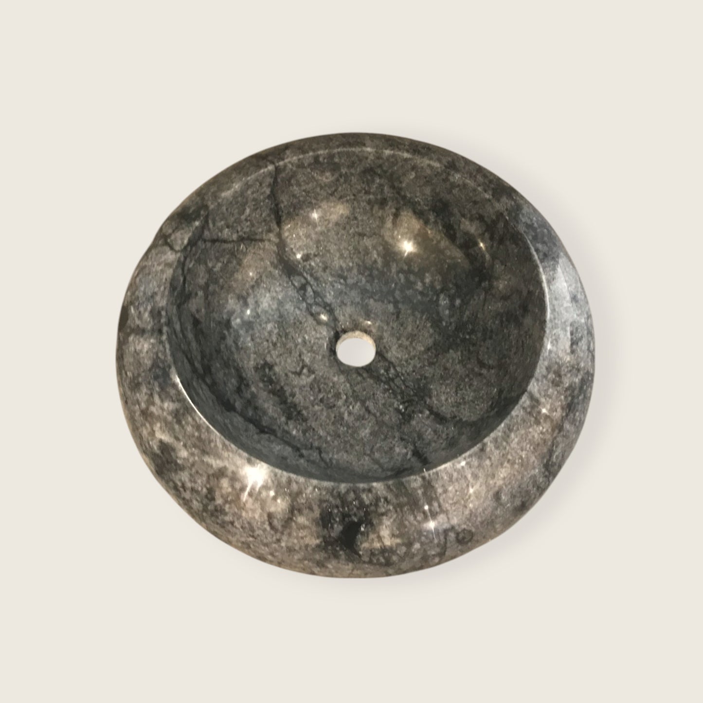 Silk Blue Marked Stone Basin