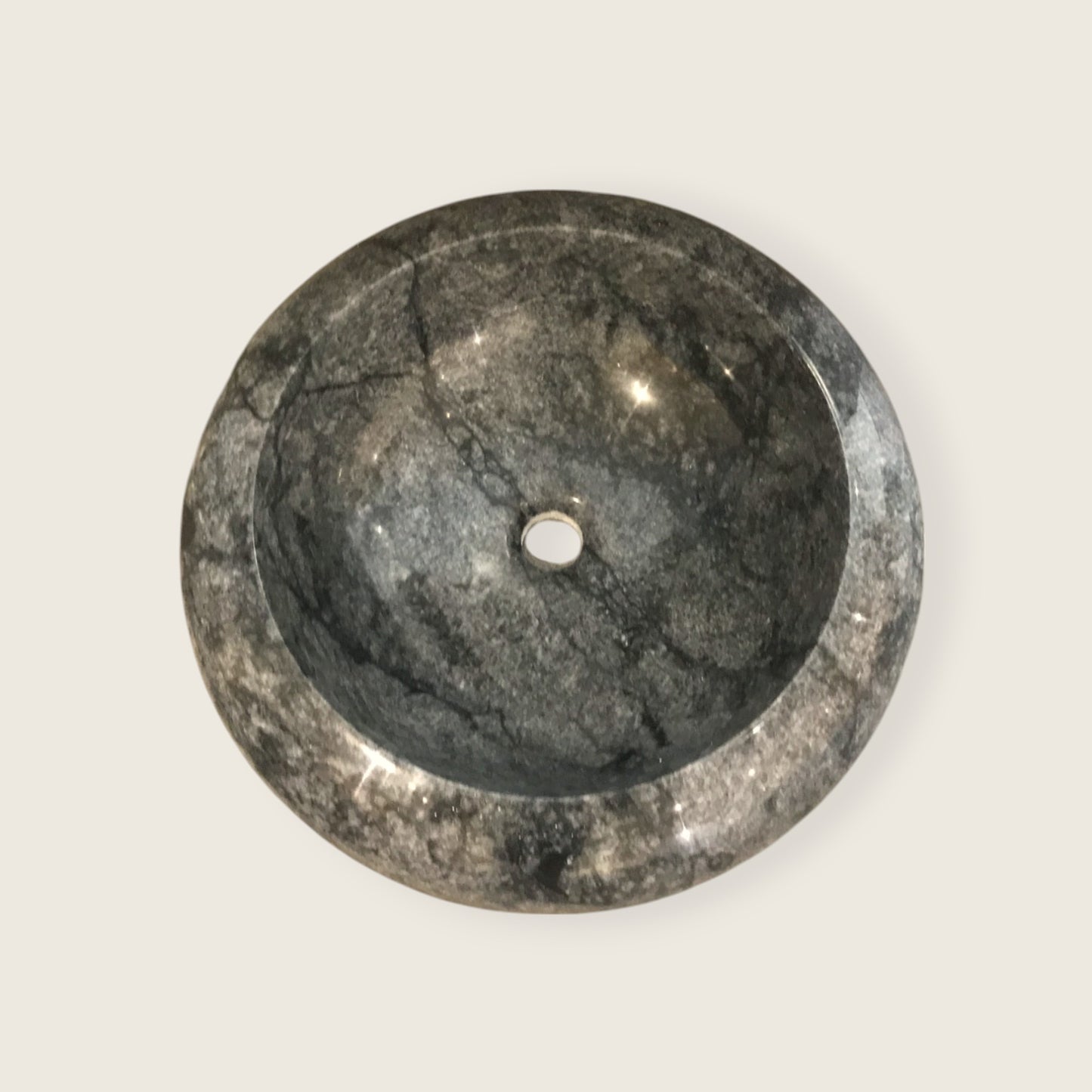 Silk Blue Marked Stone Basin