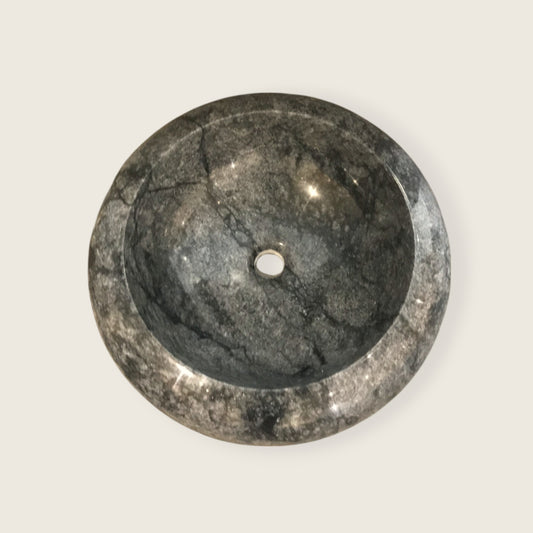 Silk Blue Marked Stone Basin