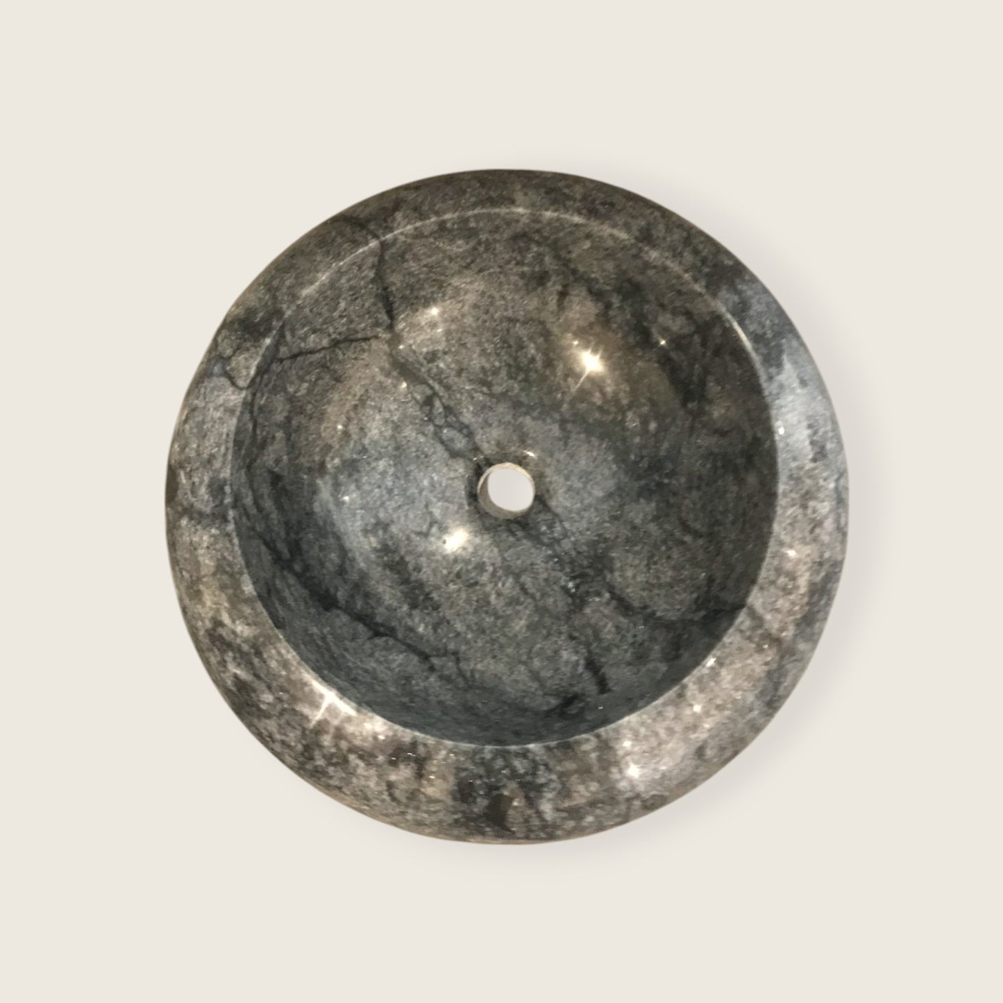 Silk Blue Marked Stone Basin