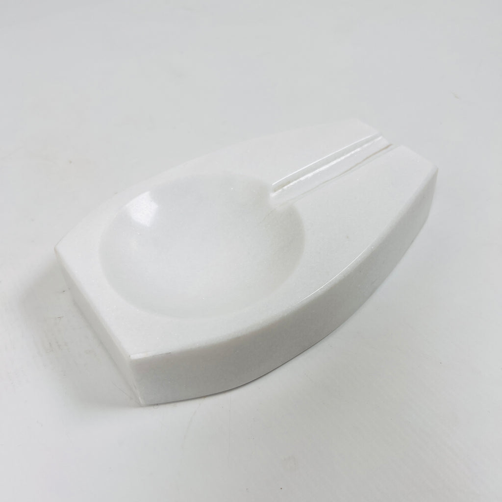 Marble Opaque White  Ash Tray