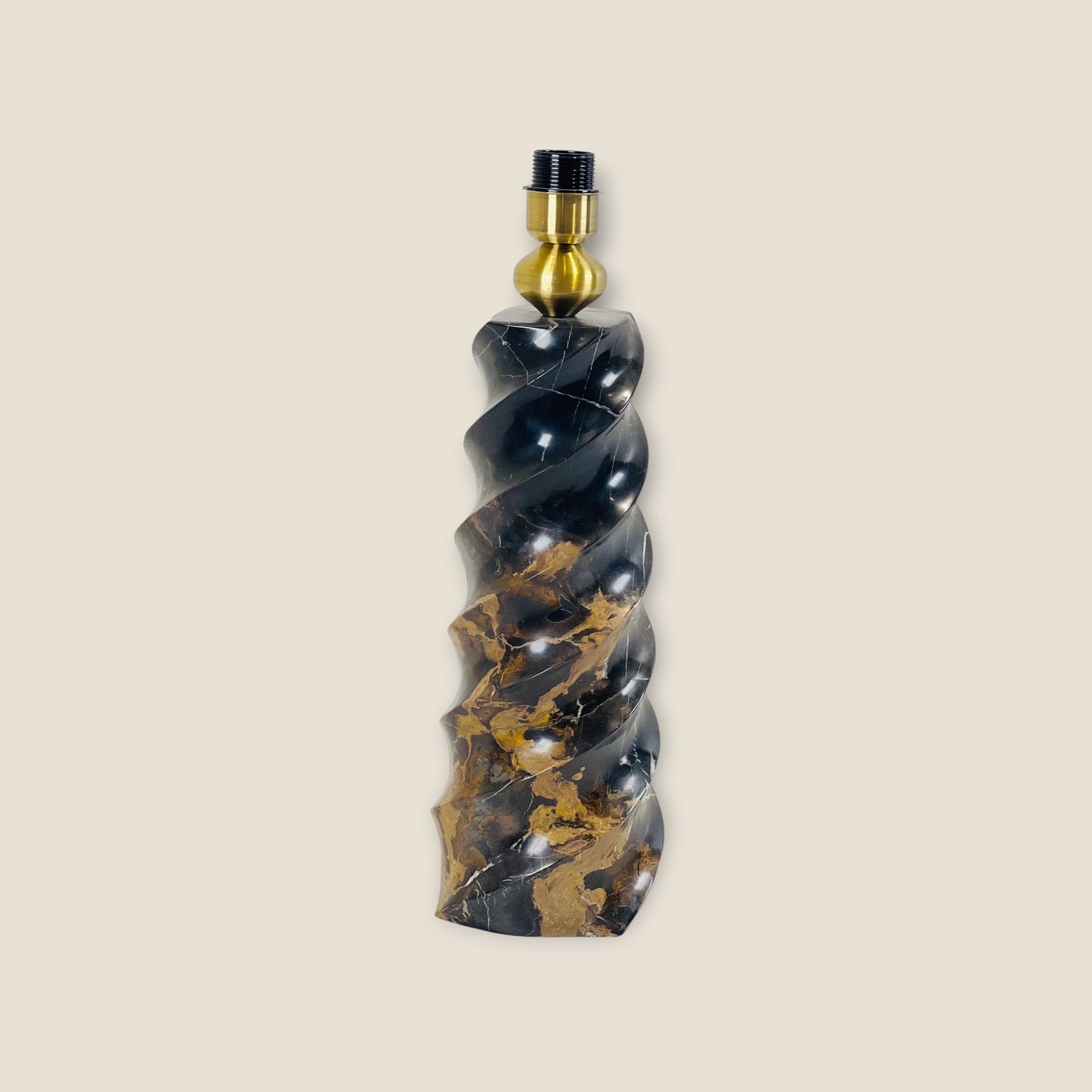 Spiral Table Lamp - Black & Gold