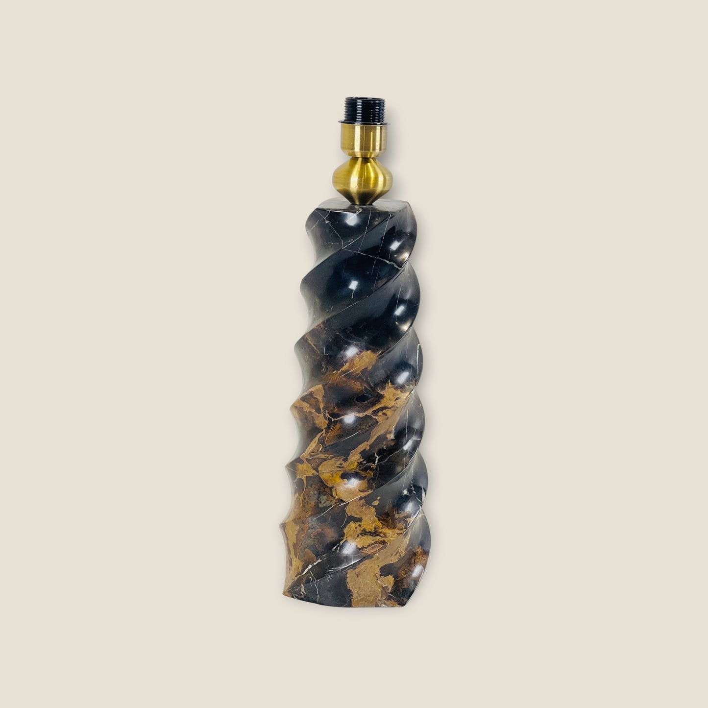 Spiral Table Lamp - Black & Gold