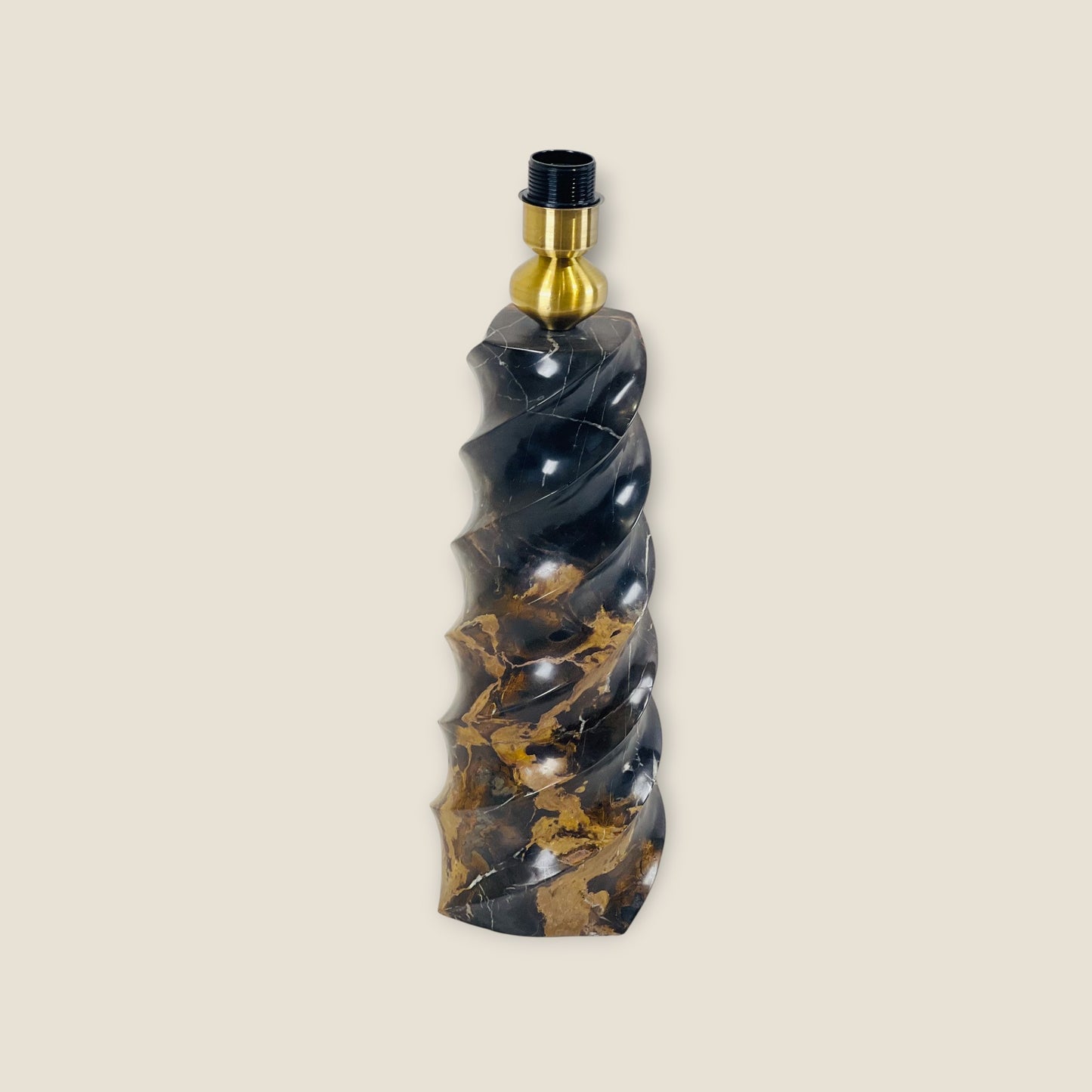 Spiral Table Lamp - Black & Gold