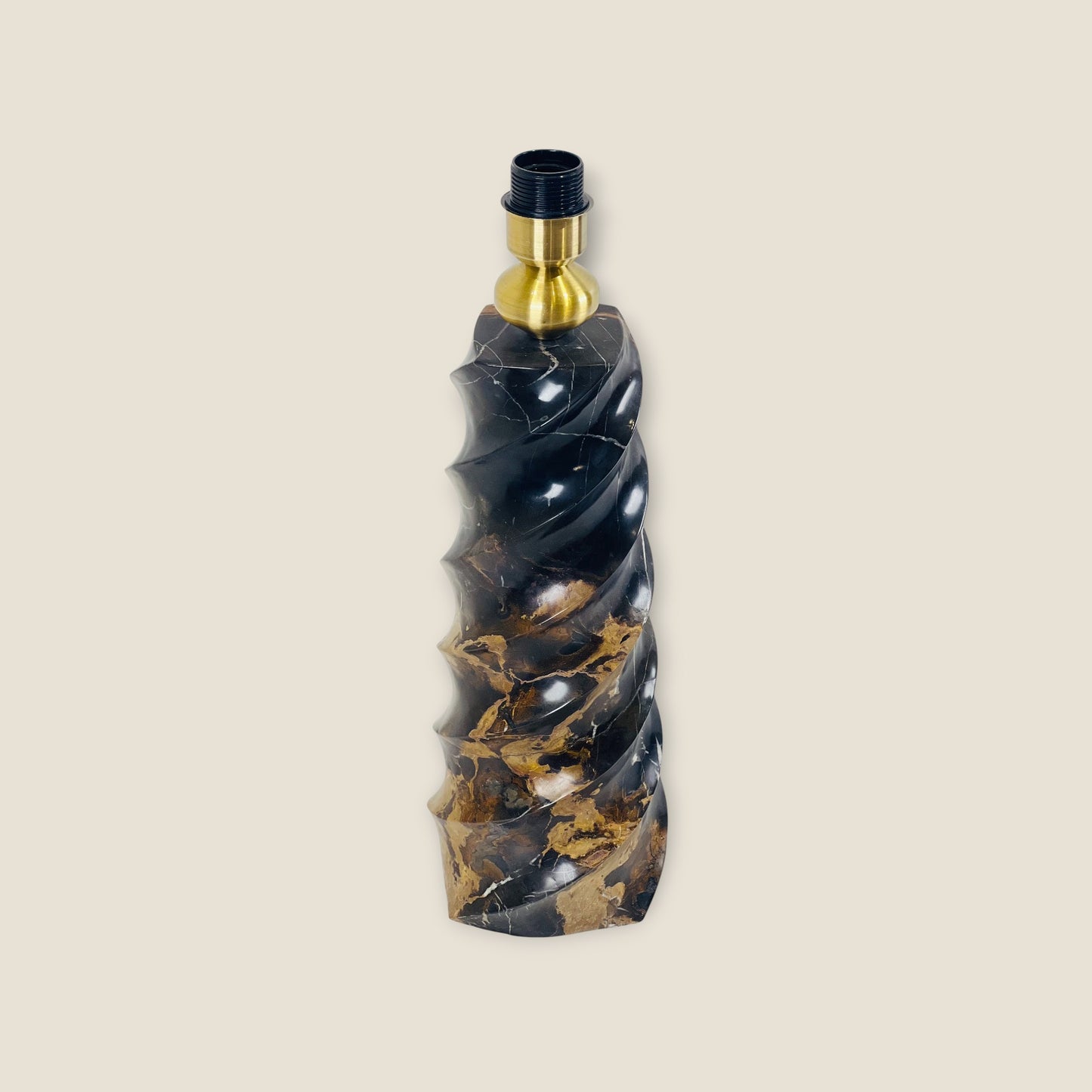 Spiral Table Lamp - Black & Gold
