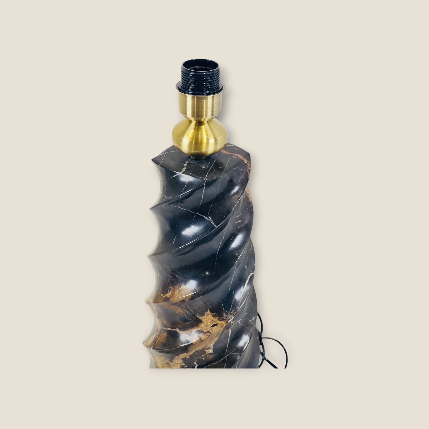 Spiral Table Lamp - Black & Gold