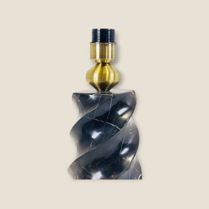 Spiral Table Lamp - Black & Gold