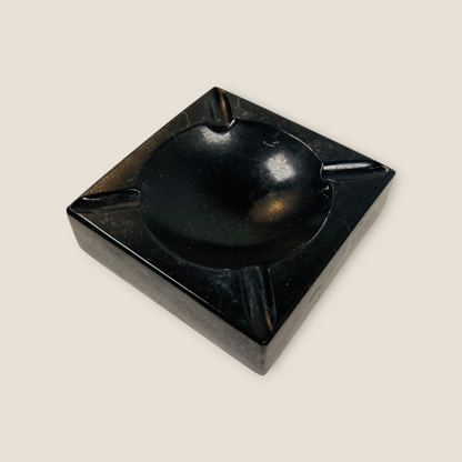 Square Marble Ash Tray - Black