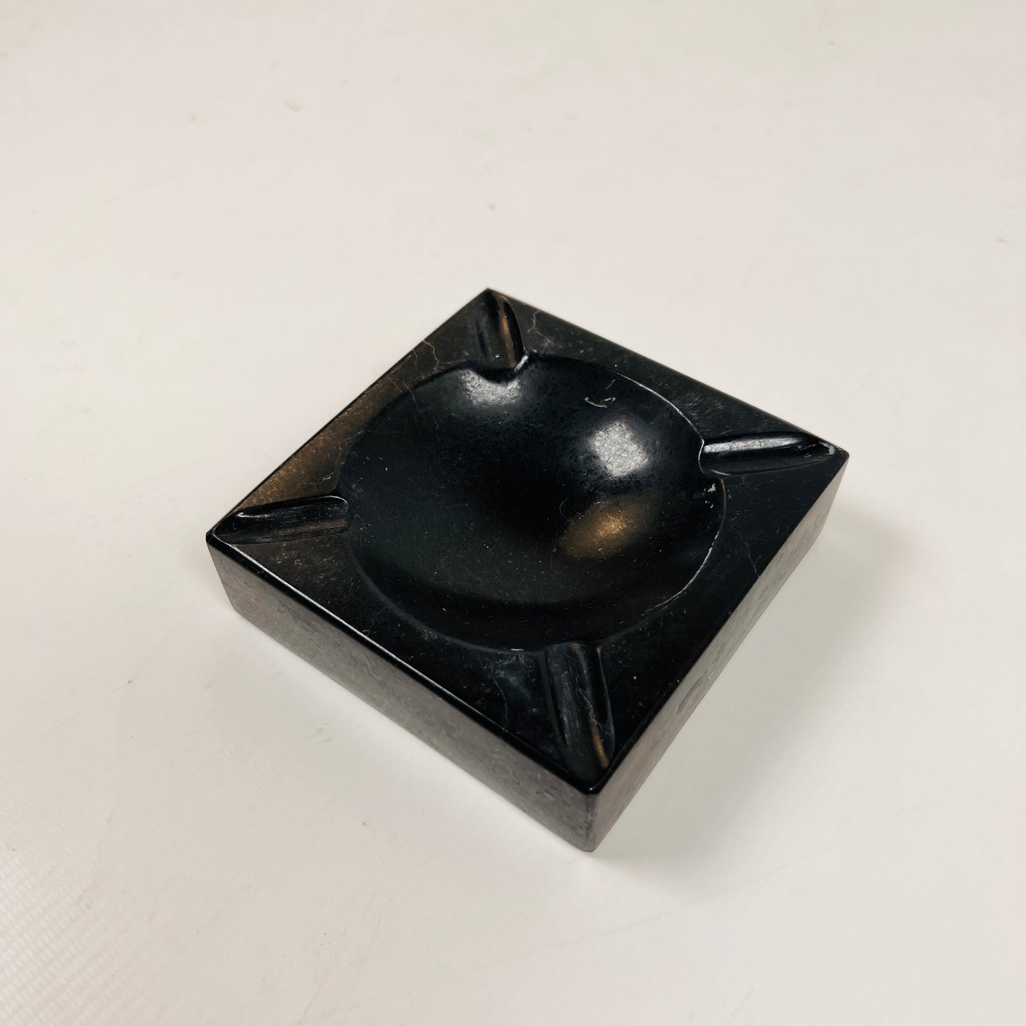 Square Marble Ash Tray - Black