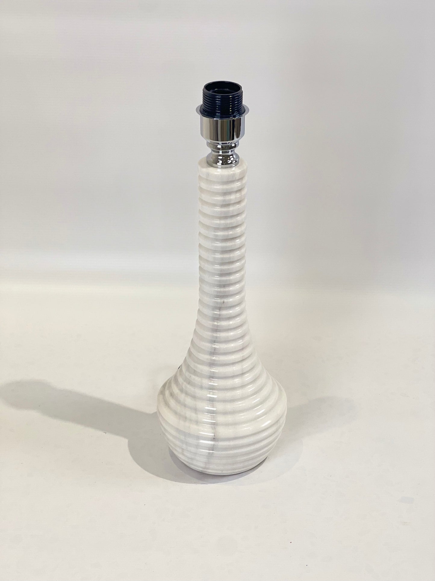 Bulged Striated Lamp - White