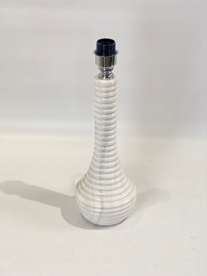Bulged Striated Lamp - White
