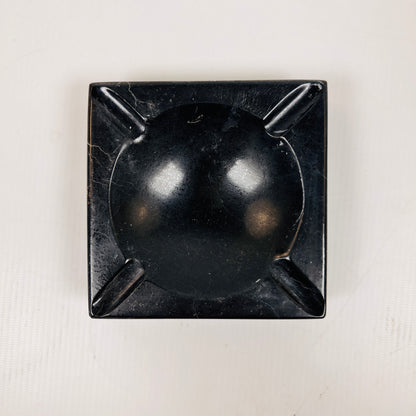 Square Marble Ash Tray - Black