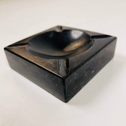 Square Marble Ash Tray - Black