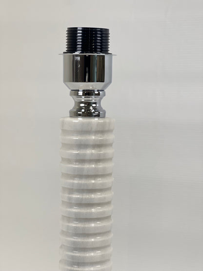 Bulged Striated Lamp - White