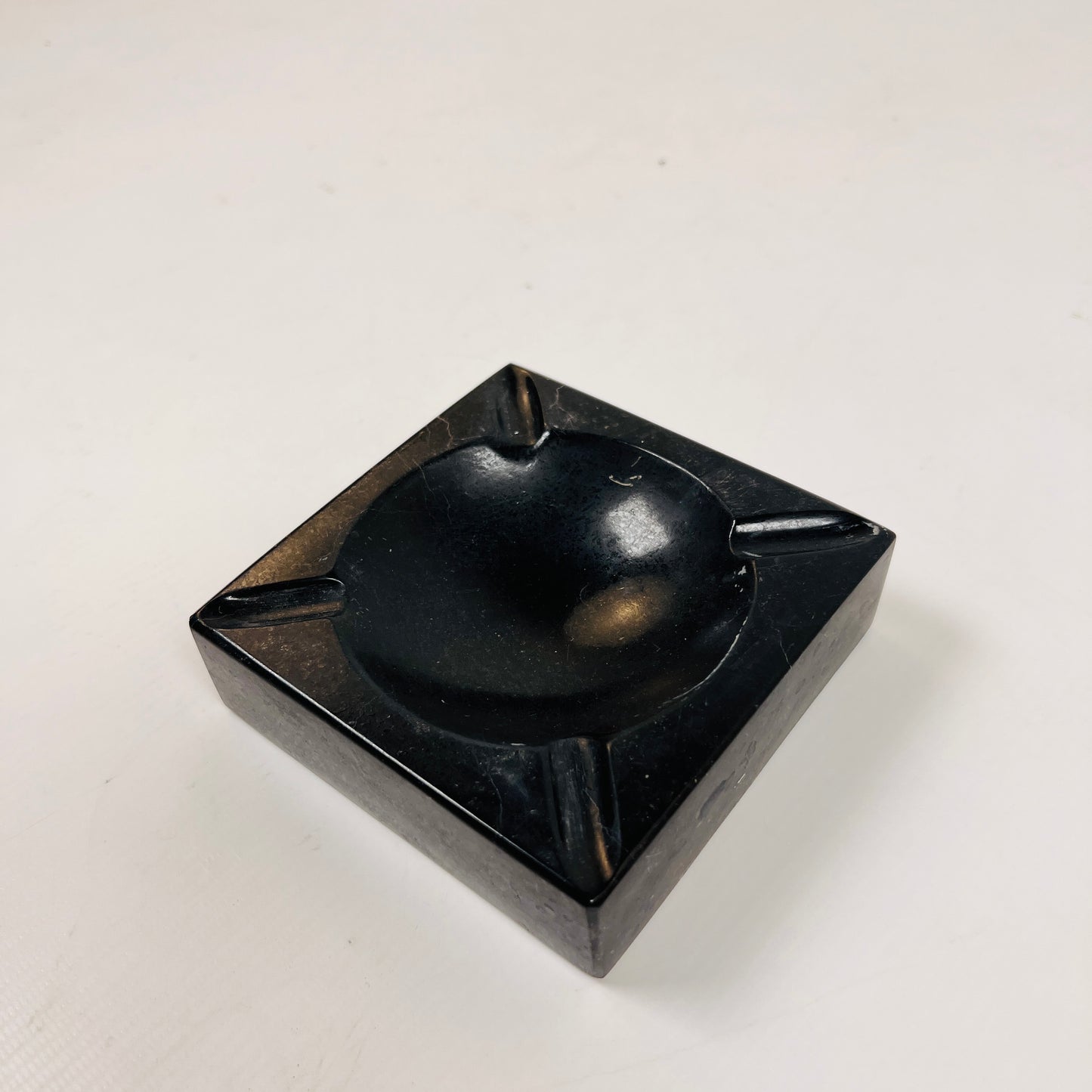 Square Marble Ash Tray - Black