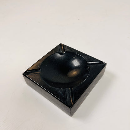 Square Marble Ash Tray - Black