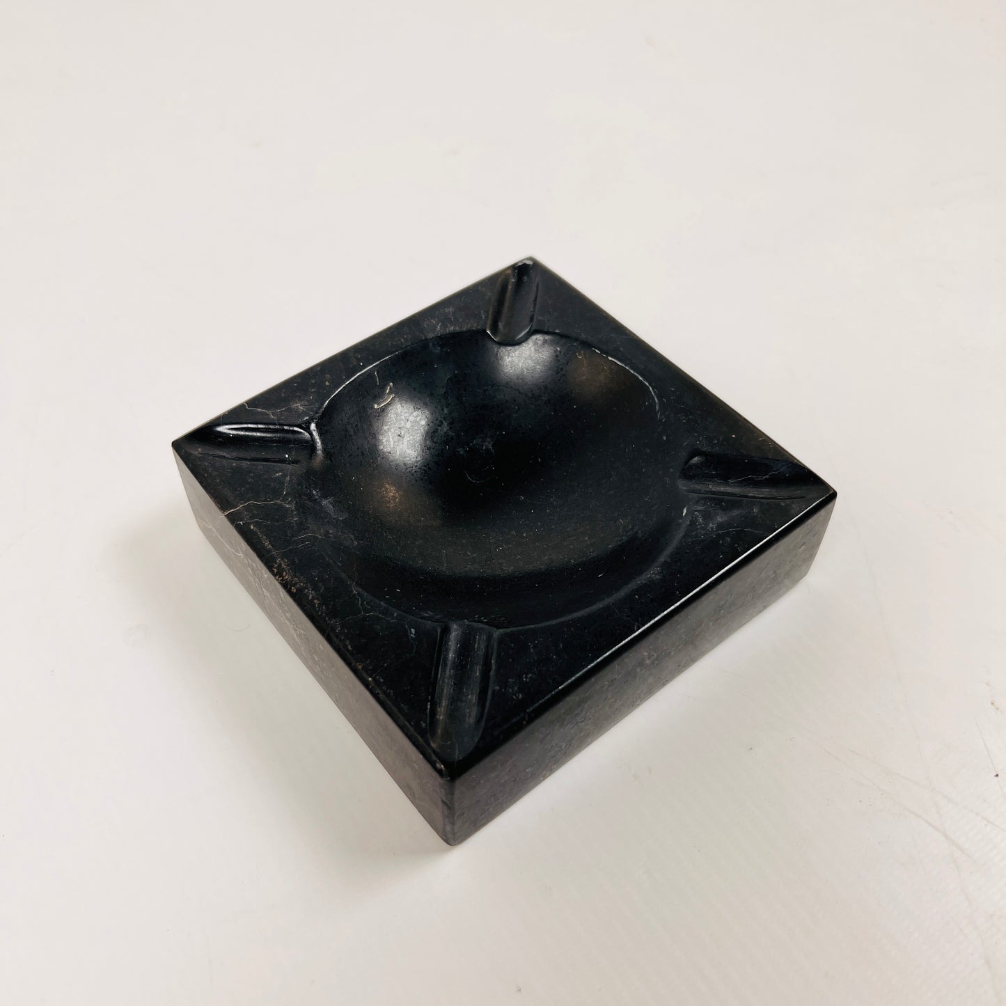 Square Marble Ash Tray - Black