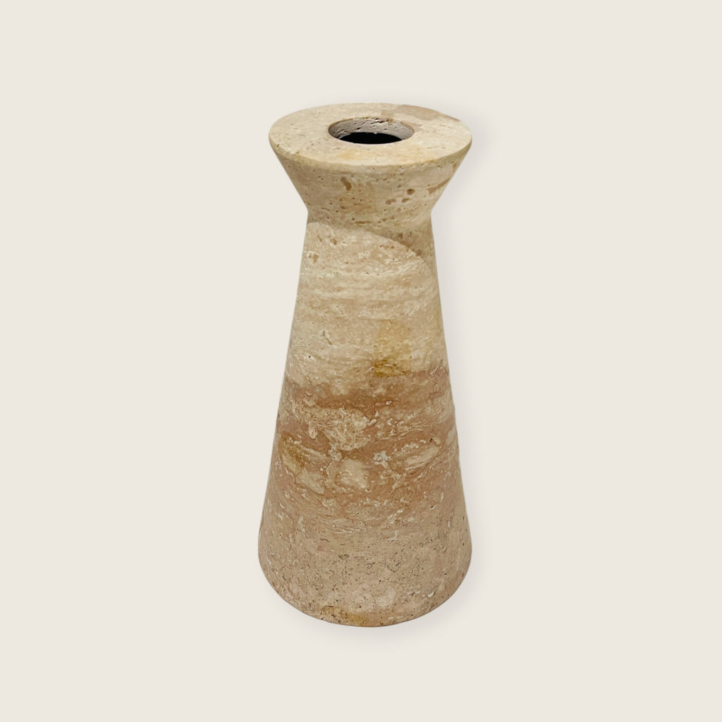 Upside Down Funnel Travertine Grazed Table Lamp