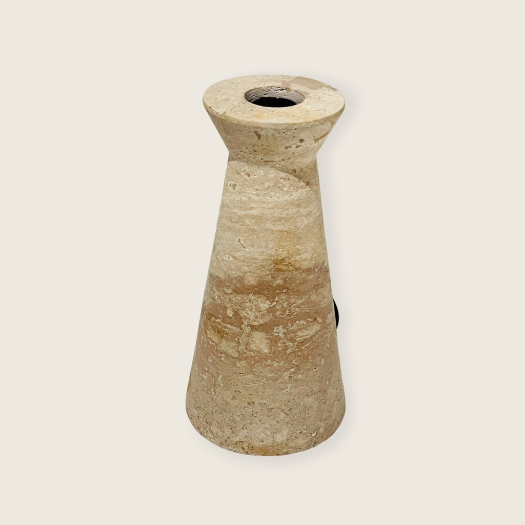 Upside Down Funnel Travertine Grazed Table Lamp