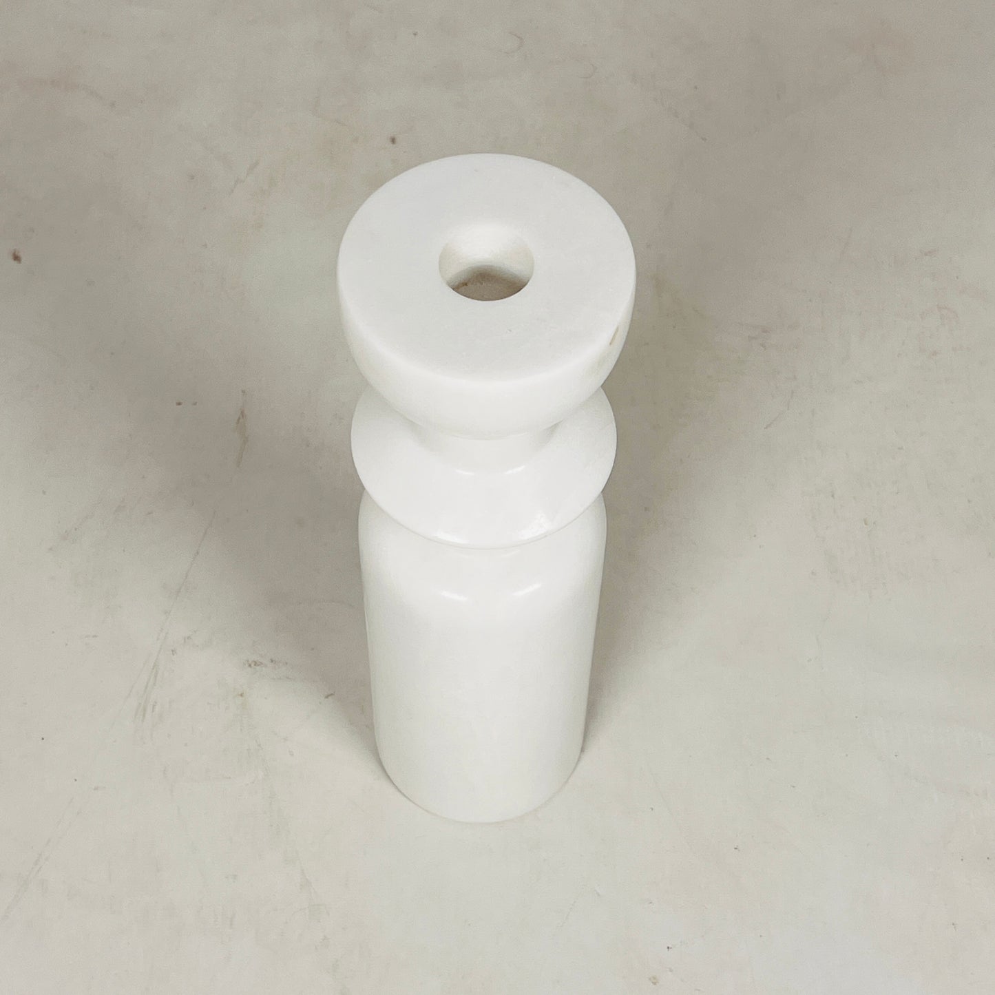 Collared Candle Stand - White