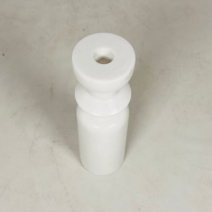 Collared Candle Stand - White