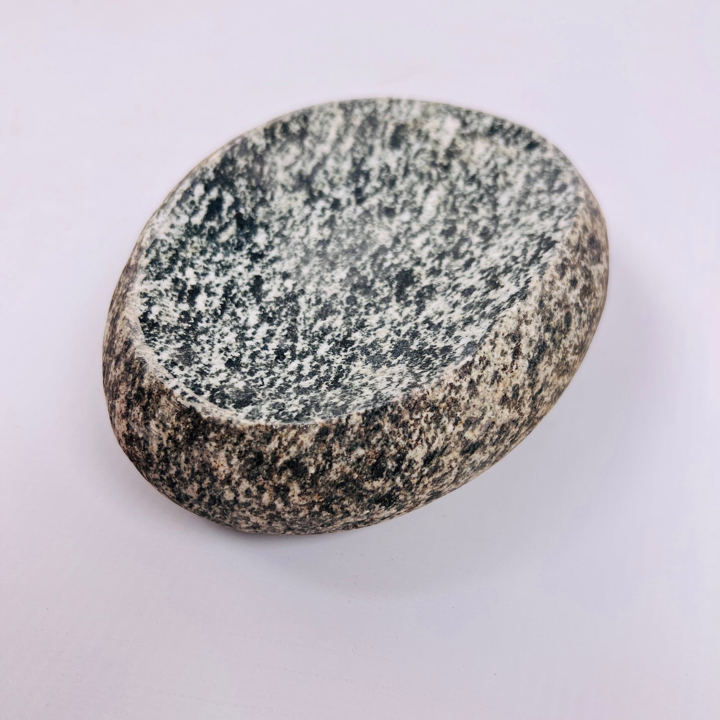 Peppered Spotted Soap Dish - Riverstone