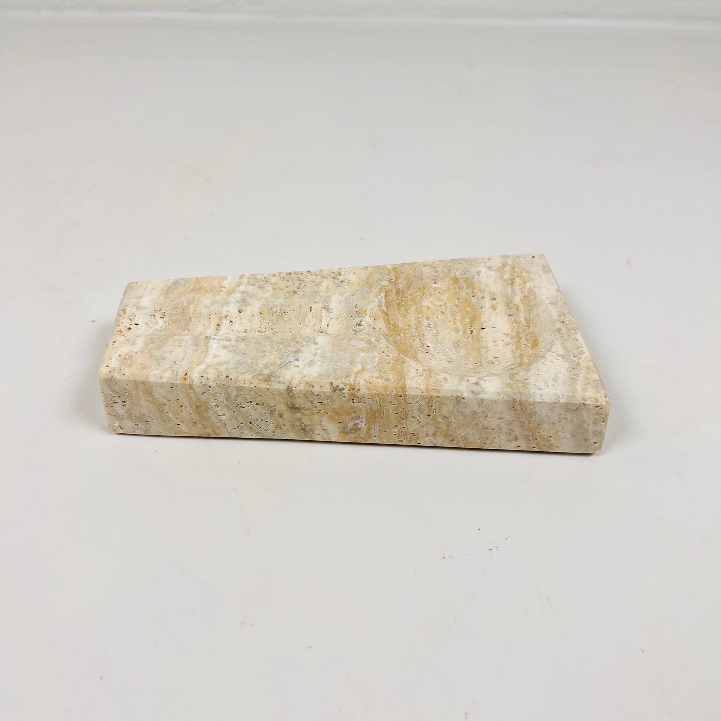 Minimal Marble Ash Tray - Travertine