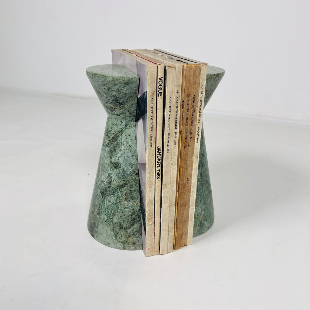 Green Marble Bookend Pair