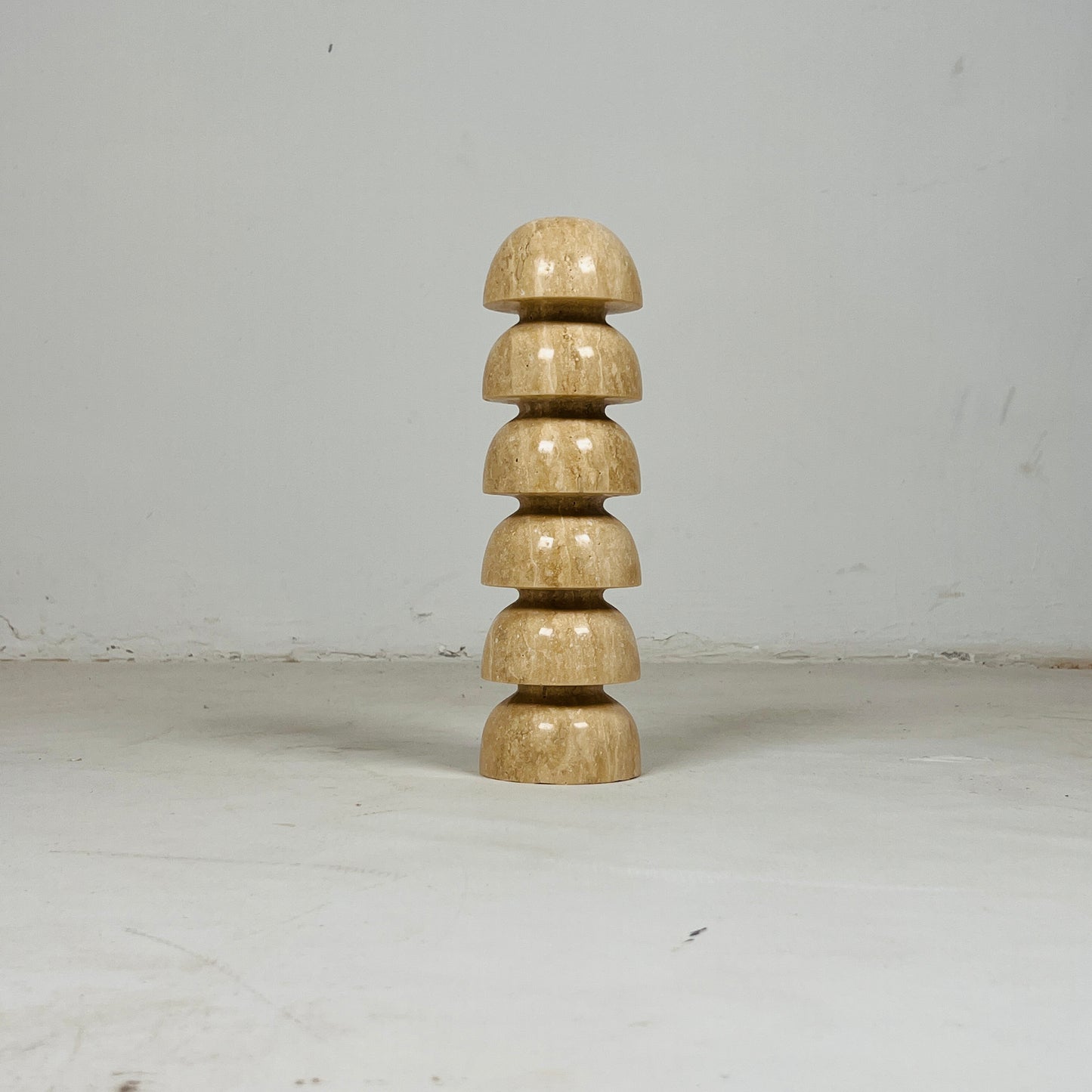 Eline Dome Candle Stand - Travertine