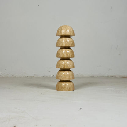 Eline Dome Candle Stand - Travertine