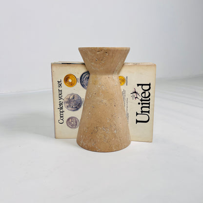Biconic Bookends Pair - Travertine