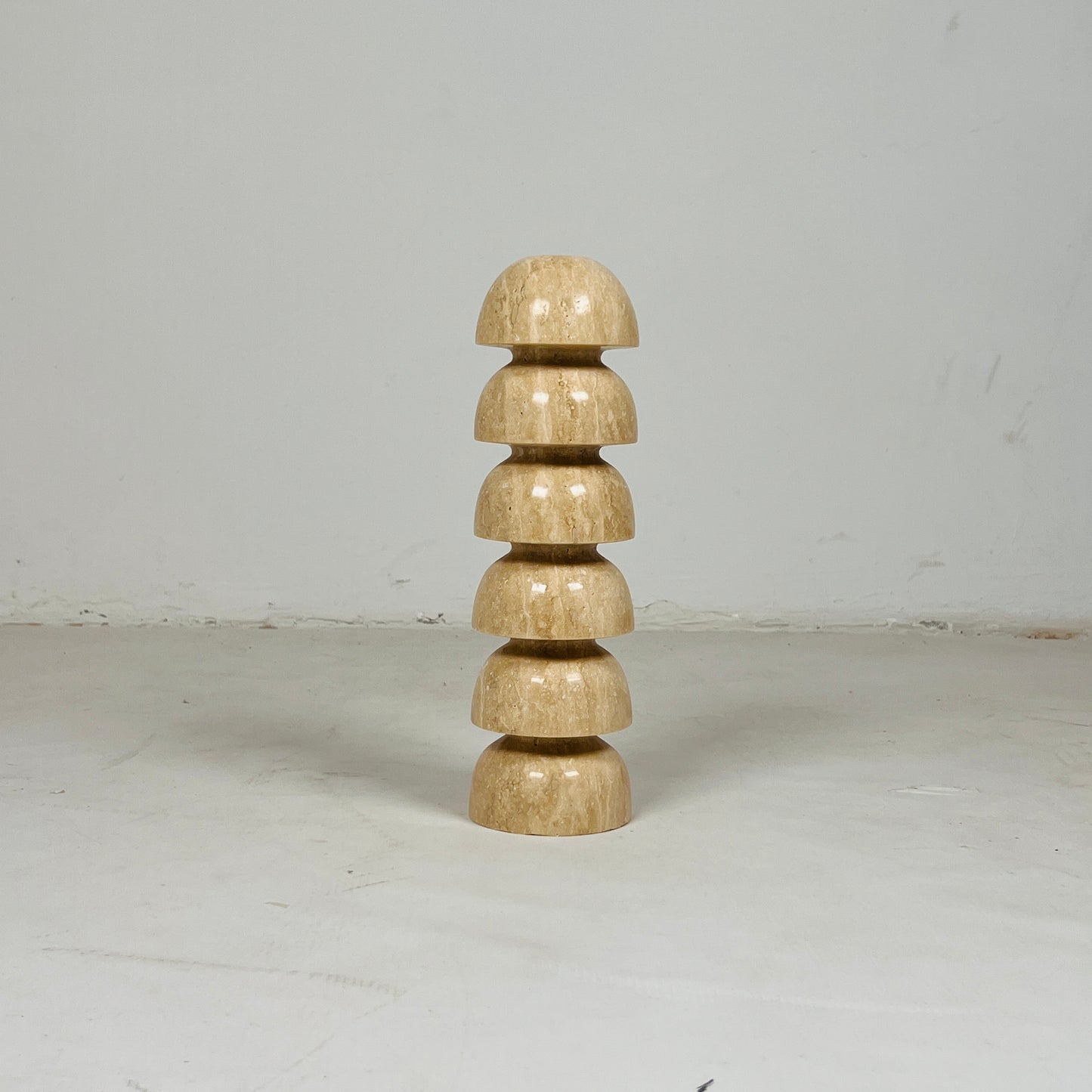Eline Dome Candle Stand - Travertine