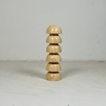 Eline Dome Candle Stand - Travertine