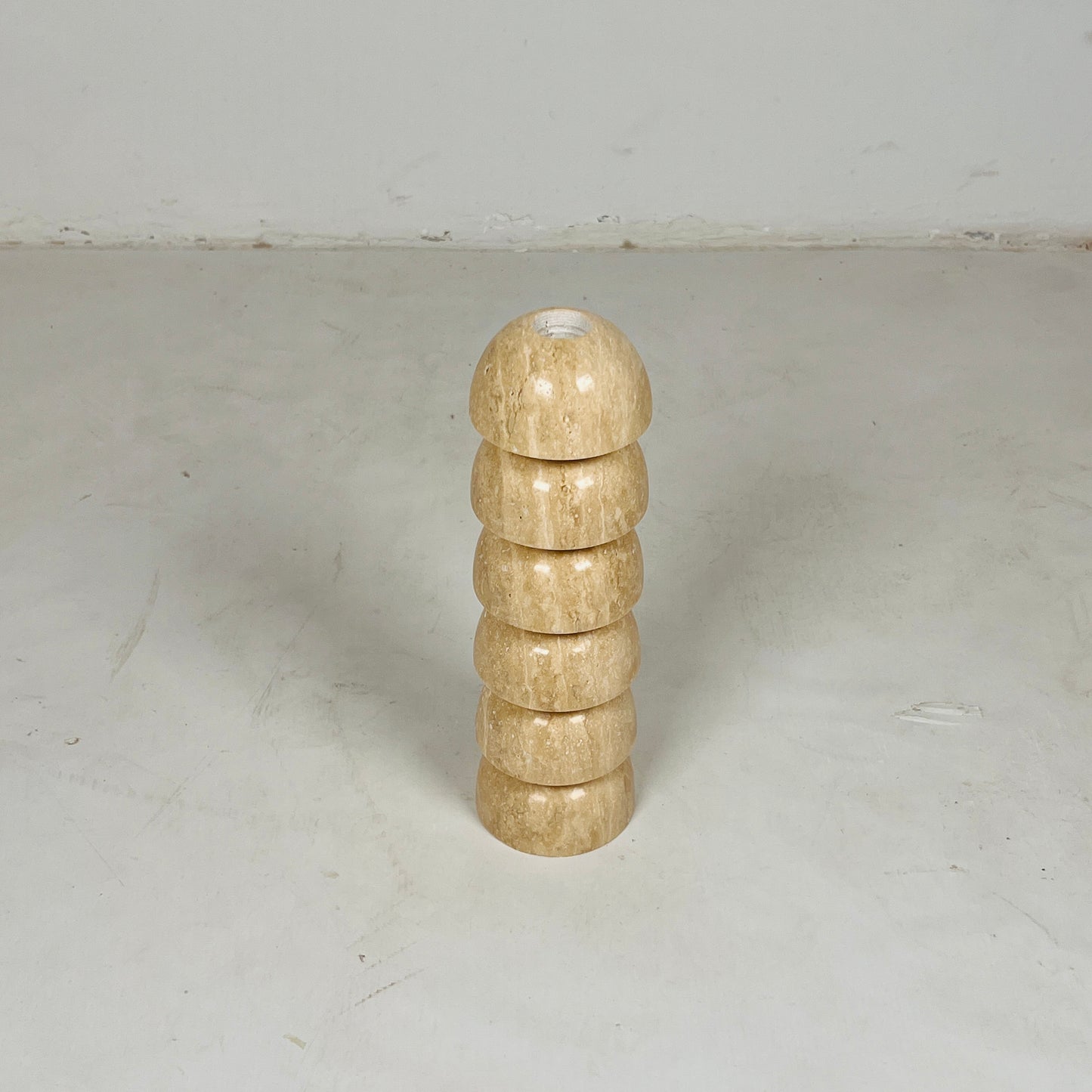 Eline Dome Candle Stand - Travertine