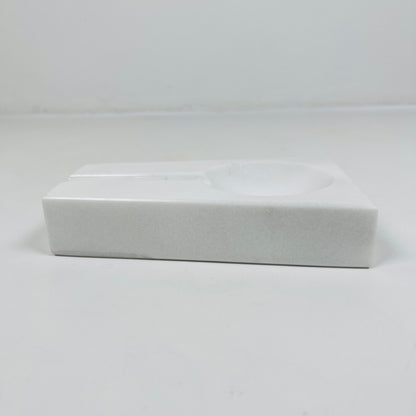 Minimal Marble Ash Tray - White