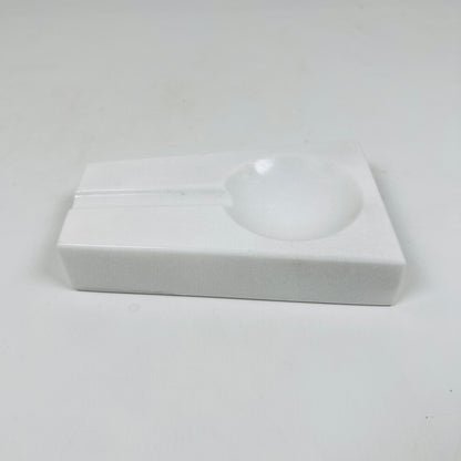 Minimal Marble Ash Tray - White