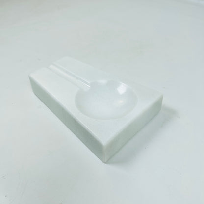 Minimal Marble Ash Tray - White