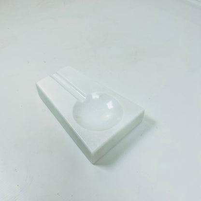 Minimal Marble Ash Tray - White