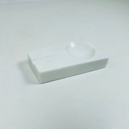 Minimal Marble Ash Tray - White