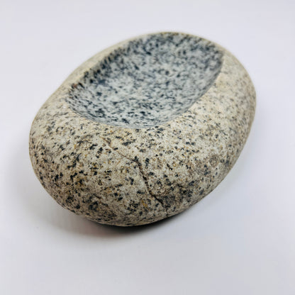 Foggy Spotted Soap Dish - Riverstone