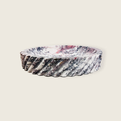Petra Marble Bowl - Red & White